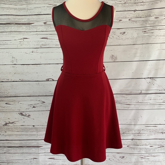 Rue21 Dresses & Skirts - 🖤🌹red dress with see through top🌹🖤